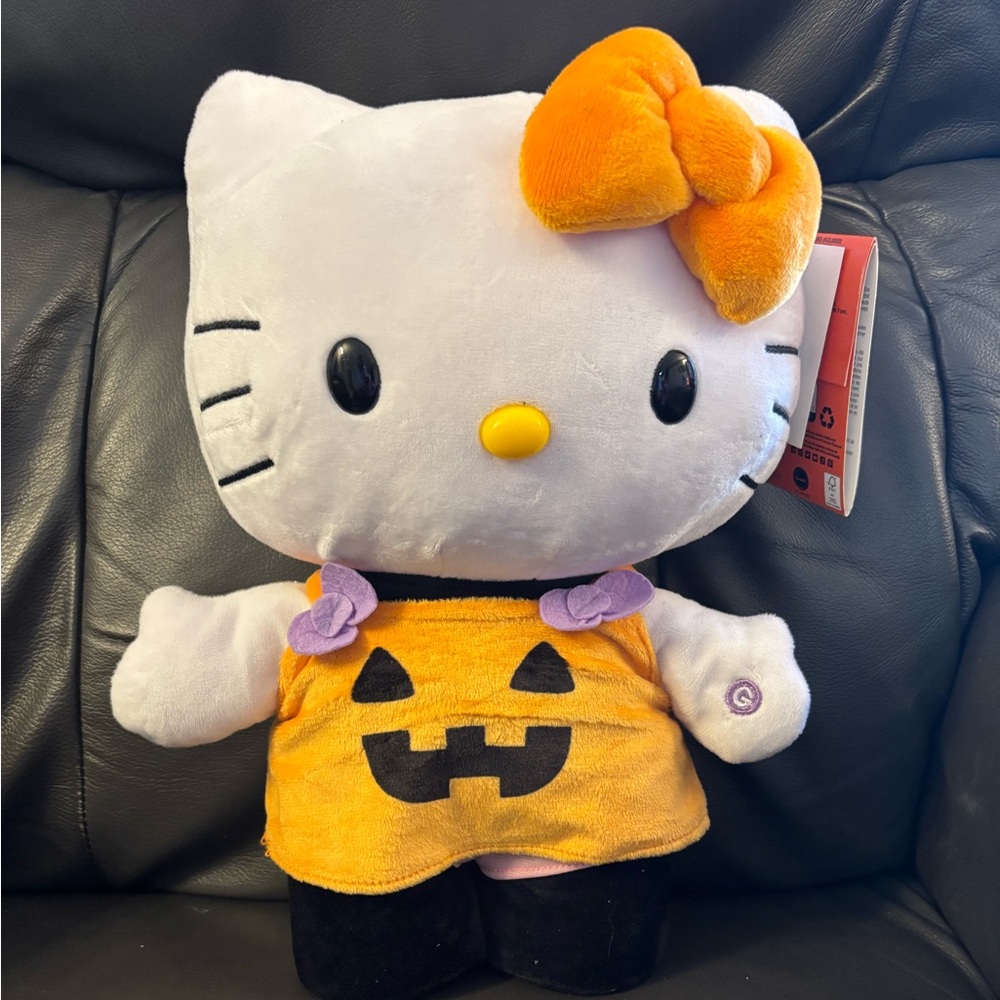 Hello Kitty Halloween Animated Plush with Orange Bow